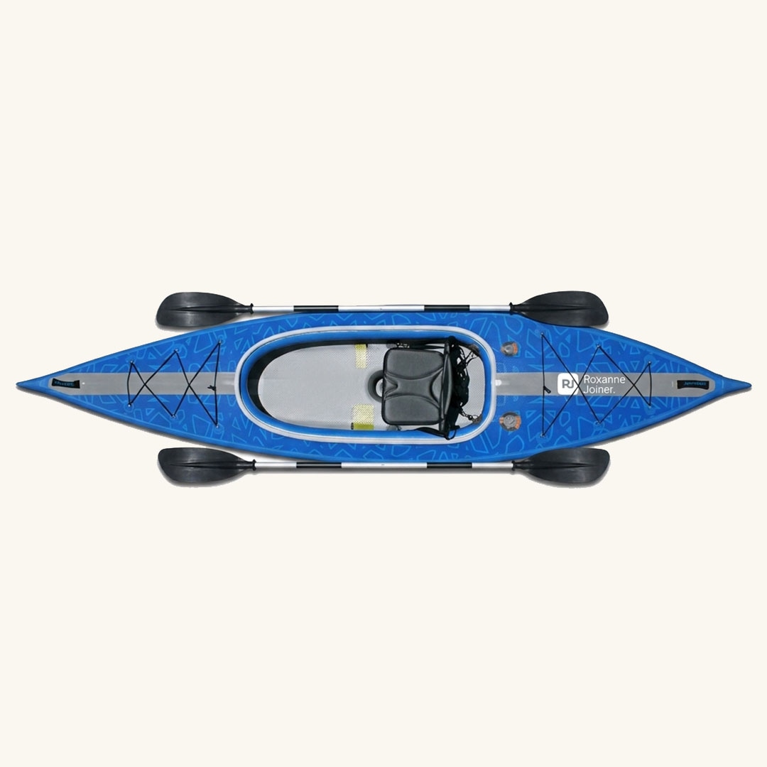 Roxanne Joiner SF AirVolution Inflatable Drop-Stitch Kayak (Blue/Gray) - Image 1
